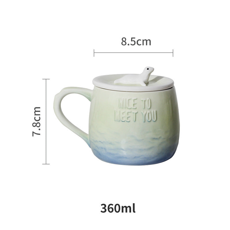 Personality couple cup gradient breakfast cup